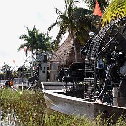 Airboats in Everglades